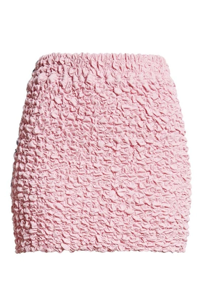 Shop Kkco Split Popcorn Miniskirt In Blush / Berry
