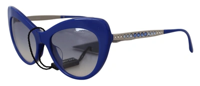 Shop Dolce & Gabbana Blue Acetate Full Rim Cat Eye Dg4307 Women's Sunglasses