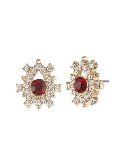 Shop Marchesa Poised Button Earring In Red