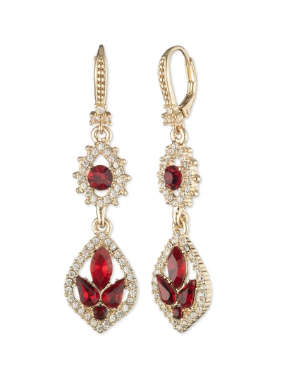 Shop Marchesa Poised Midi Drop Earring In Red