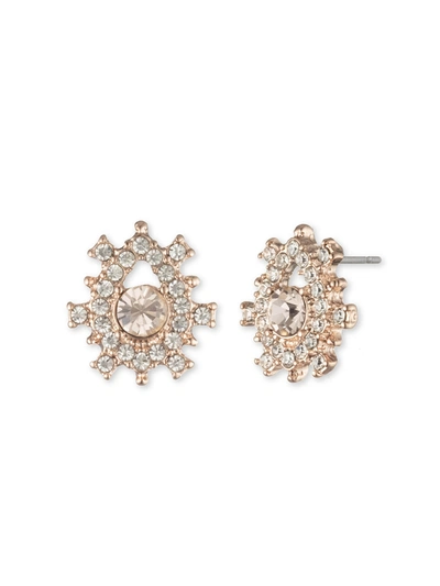 Shop Marchesa Poised Rose Button Earring In Rose Gold
