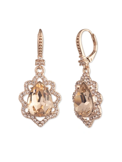 Shop Marchesa Poised Rose Drop Earring In Rose Gold