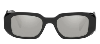 Prada Pr 17ws 1ab2b0 49mm Womens Rectangle Sunglasses In Black