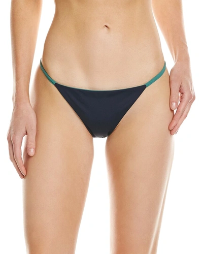 Shop Skin The Portia Reversible Bikini Bottom In Green