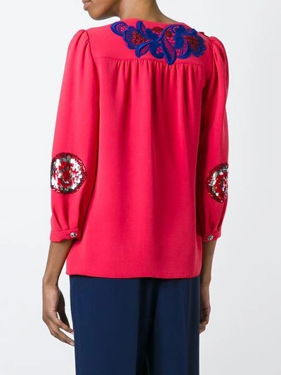 Shop Marc Jacobs Embroidered Flower Blouse