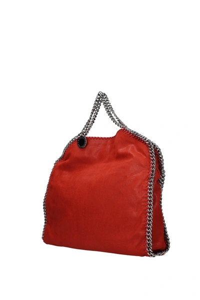 Shop Stella Mccartney Handbags Eco Suede Red Rust