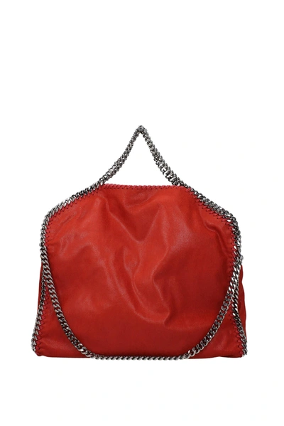 Shop Stella Mccartney Handbags Eco Suede Red Rust
