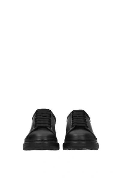 Shop Alexander Mcqueen Sneakers Oversize Leather Black