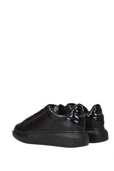 Shop Alexander Mcqueen Sneakers Oversize Leather Black