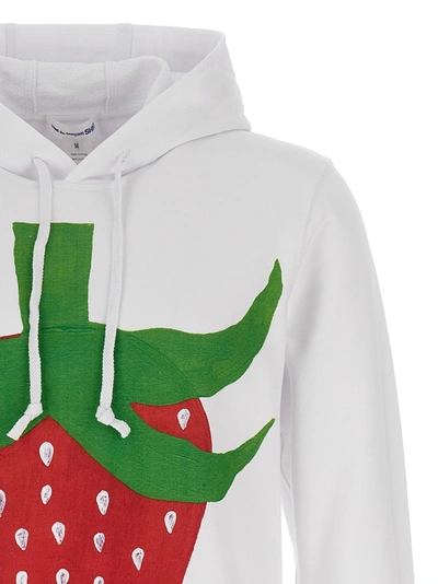Shop Comme Des Garçons Shirt Strawberry Sweatshirt White