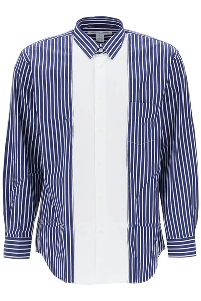 Shop Comme Des Garçons Shirt Striped Cotton Shirt