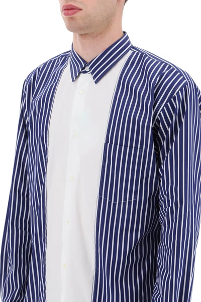 Shop Comme Des Garçons Shirt Striped Cotton Shirt