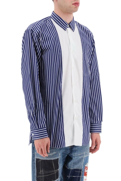 Shop Comme Des Garçons Shirt Striped Cotton Shirt