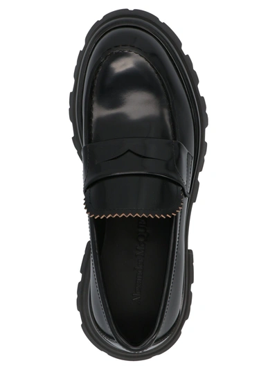Shop Alexander Mcqueen Leather Loafers Black