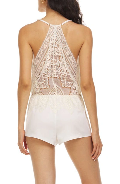 Shop Flora Nikrooz Romper In Antique Ivory