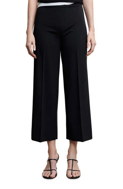 Shop Mango Recycled Polyester Blend Culottes In Black