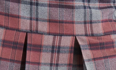 Shop Steve Madden Beg & Pleat Miniskirt In Burgundy Plaid