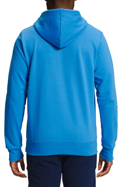 Shop The North Face Heritage Patch Recycled Cotton Blend Hoodie In Super Sonic Blue