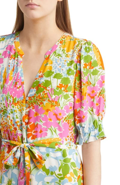 Shop Rails Eliana Floral Tie Waist Midi Dress In Day Garden