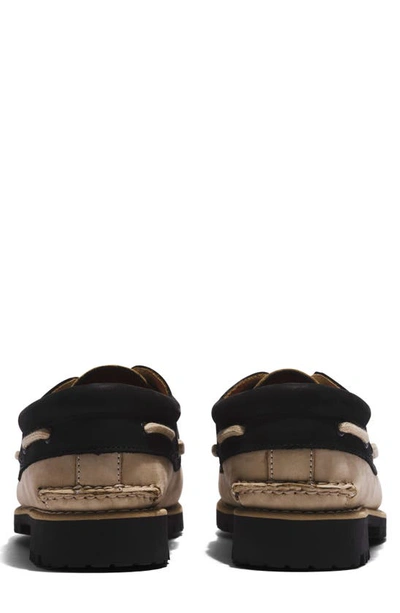 Timberland Two-tone Leather Boat Shoes In Lemon Pepper