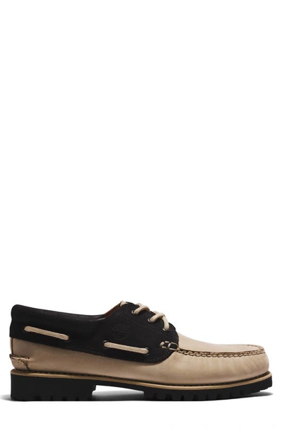 Timberland Two-tone Leather Boat Shoes In Lemon Pepper