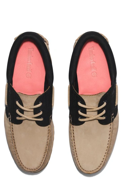 Timberland Two-tone Leather Boat Shoes In Lemon Pepper