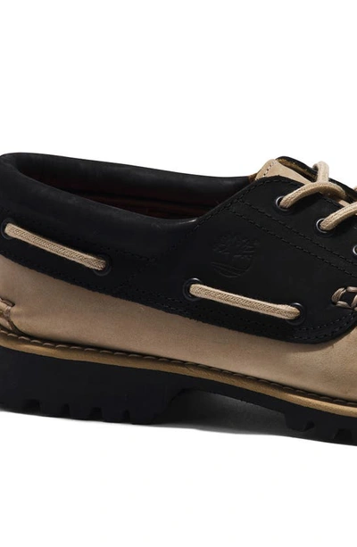 Timberland Two-tone Leather Boat Shoes In Lemon Pepper