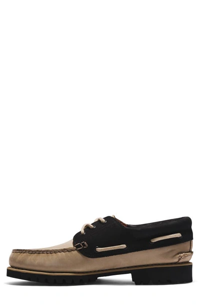 Timberland Two-tone Leather Boat Shoes In Lemon Pepper