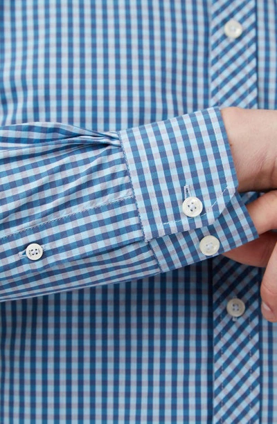 Shop Ben Sherman Check Cotton Button-down Shirt In Blue Denim