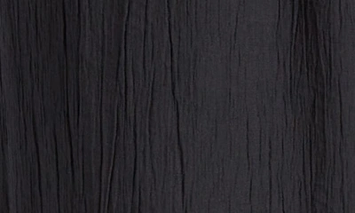 Madewell Crinkled Straight Leg Crop Crepe Pants In True Black