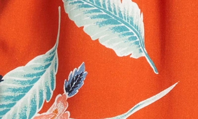 Brixton Paradise Floral Print Shorts In Burnt Red