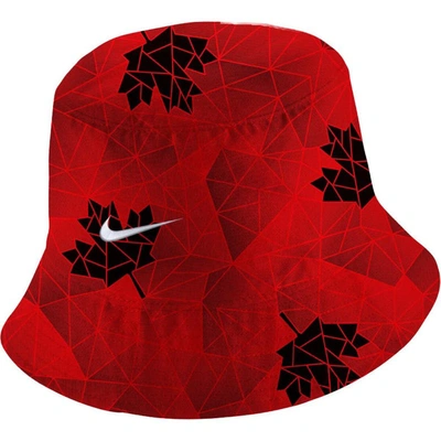 Shop Nike Red Canada Soccer Core Bucket Hat