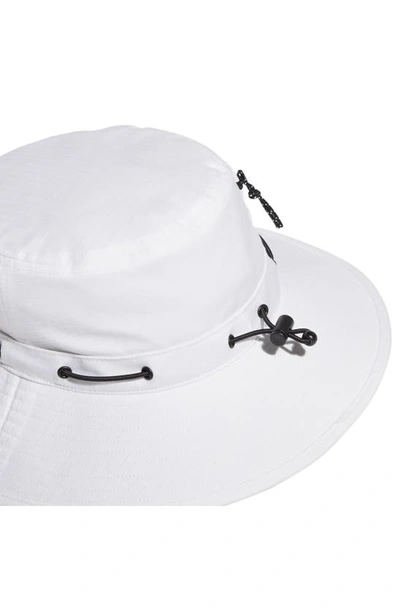 Shop Adidas Originals Utility 2.0 Cotton Ripstop Boonie Hat In White/ Stone Grey
