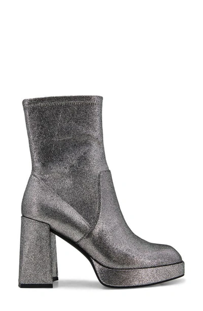 Shop Kenneth Cole New York Block Heel Stretch Bootie In Pewter