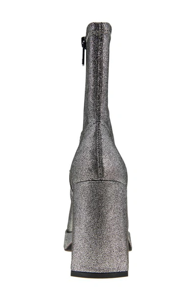 Kenneth Cole New York Block Heel Stretch Bootie In Pewter