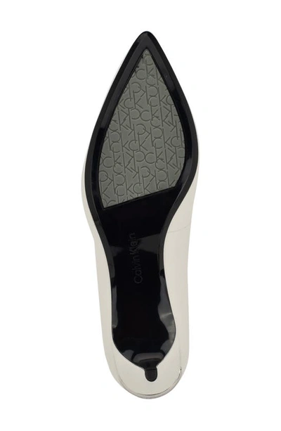 Calvin Klein Gabrianna Pump In Ivory Leather