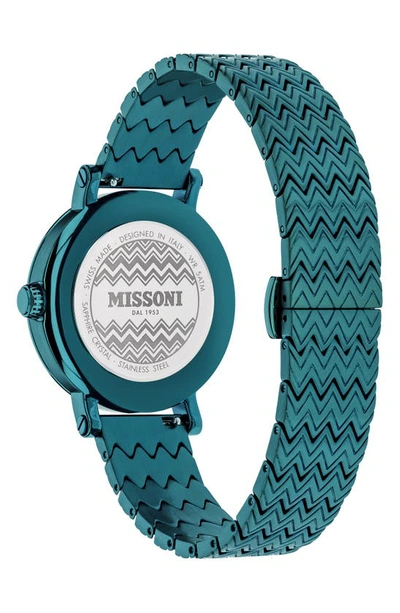 Shop Missoni Melrose Bracelet Watch, 36mm In Ip Green