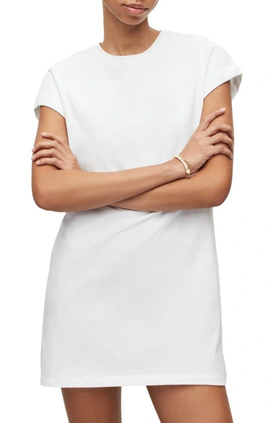 Shop Allsaints Anna Cotton T-shirt Dress In Optic White