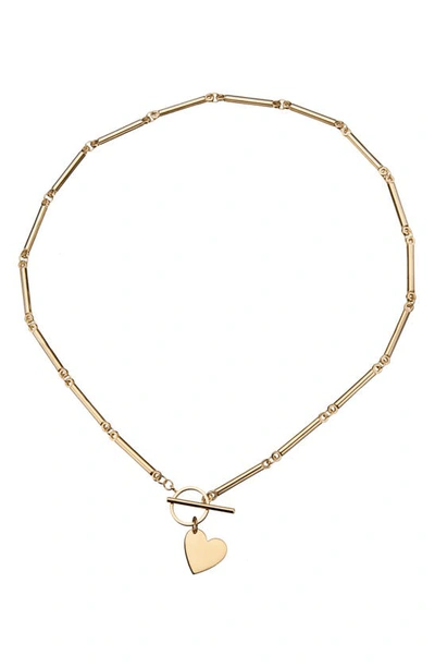 Shop Jennifer Zeuner Melody Heart Pendant Necklace In Gold Vermeil