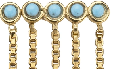 Shop Jennifer Zeuner Sivan Fringe Drop Earrings In 14k Yellow Gold Plated Silver