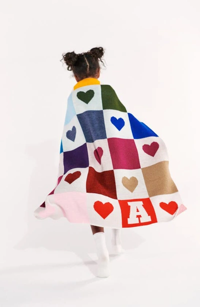 Shop Baublebar Kids' Takes A Village Letter Blanket In Multi-h