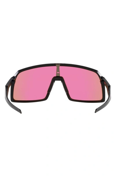 Shop Oakley Sutro 137mm Prizm™ Wrap Shield Sunglasses In Matte Black