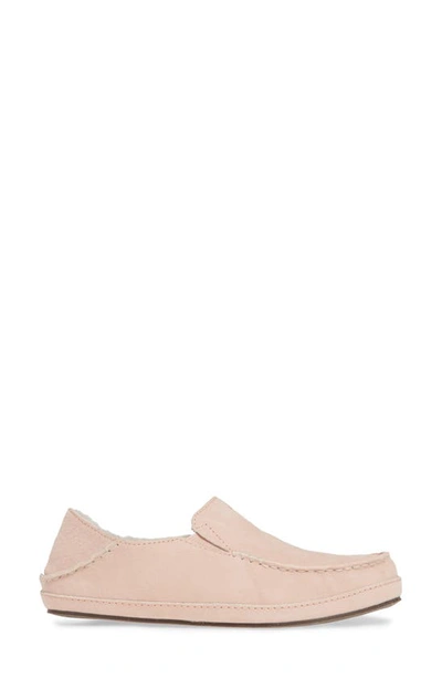 Shop Olukai Nohea Nubuck Slipper In Coral Rose Leather