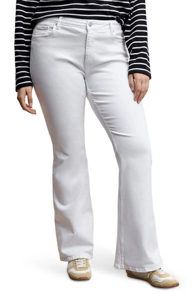 Shop Mango Flare Jeans In White
