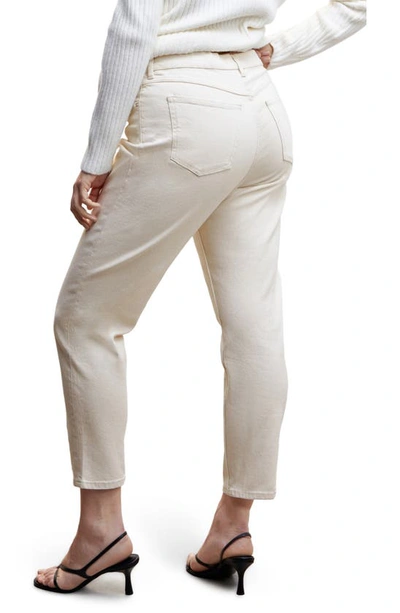 Mango Women's Mom Comfort High Rise Jeans In Off White | ModeSens