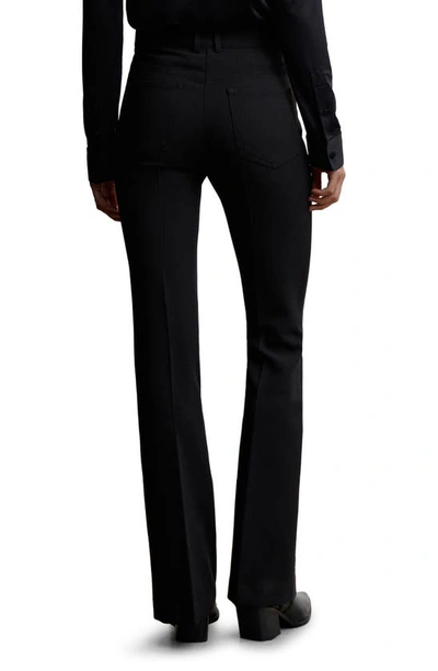 Mango Tailored Straight Leg Pants In Black In Black