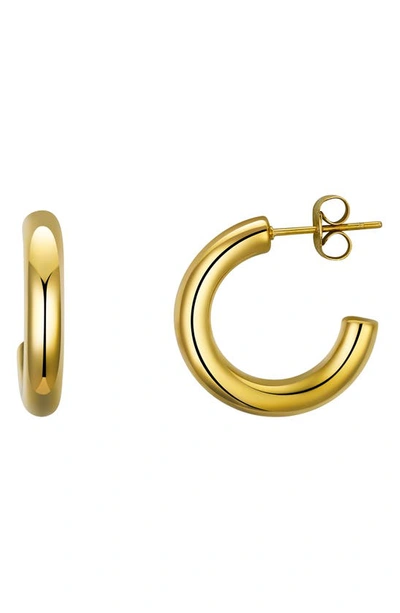 Shop La Rocks 20mm Hoop Earrings In Gold