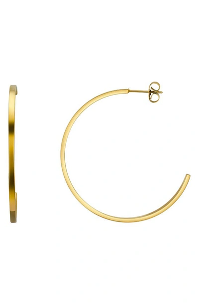 Shop La Rocks 40mm Hoop Earrings In Gold