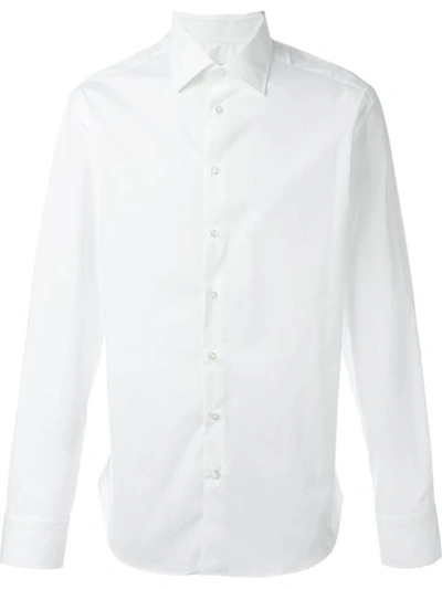 Shop Etro Cuffed Button Down Shirt In White