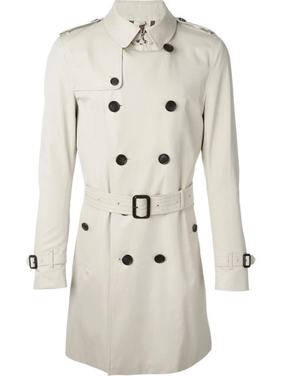 Burberry Belted Trench Coat In Neutrals